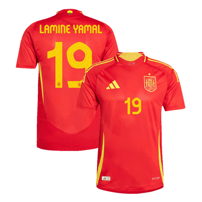 Auténtica LAMINE YAMAL #19 España 2024 Primera Equipación-Versión Jugador