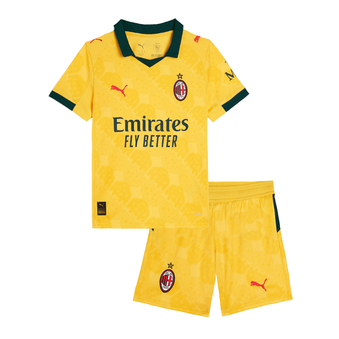 Conjunto Infantil AC Milan 2025/26 Tercera Equipación Kids-Camisetas Pasion Shop
