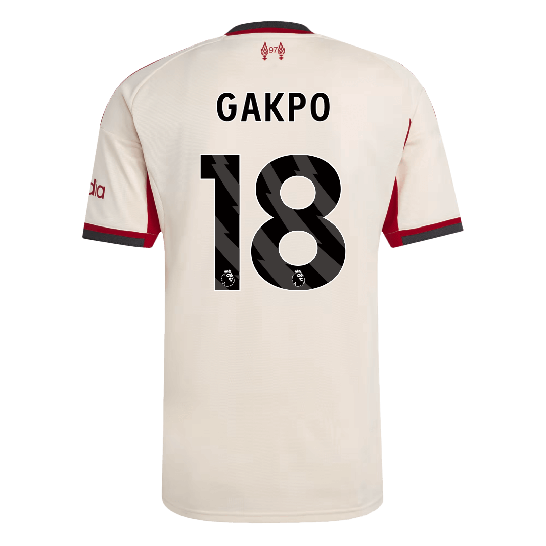Camiseta GAKPO #18 Liverpool 2025/26 Segunda Equipación - Versión Hincha