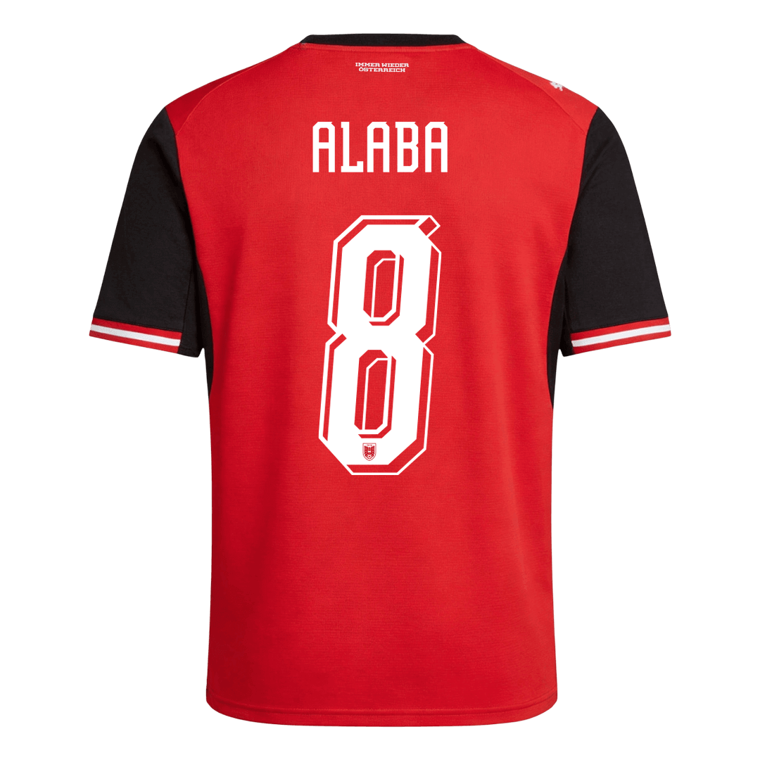 Camiseta ALABA #8 Austria 2026 Primera Equipación Copa del Mundo - Versión Hincha