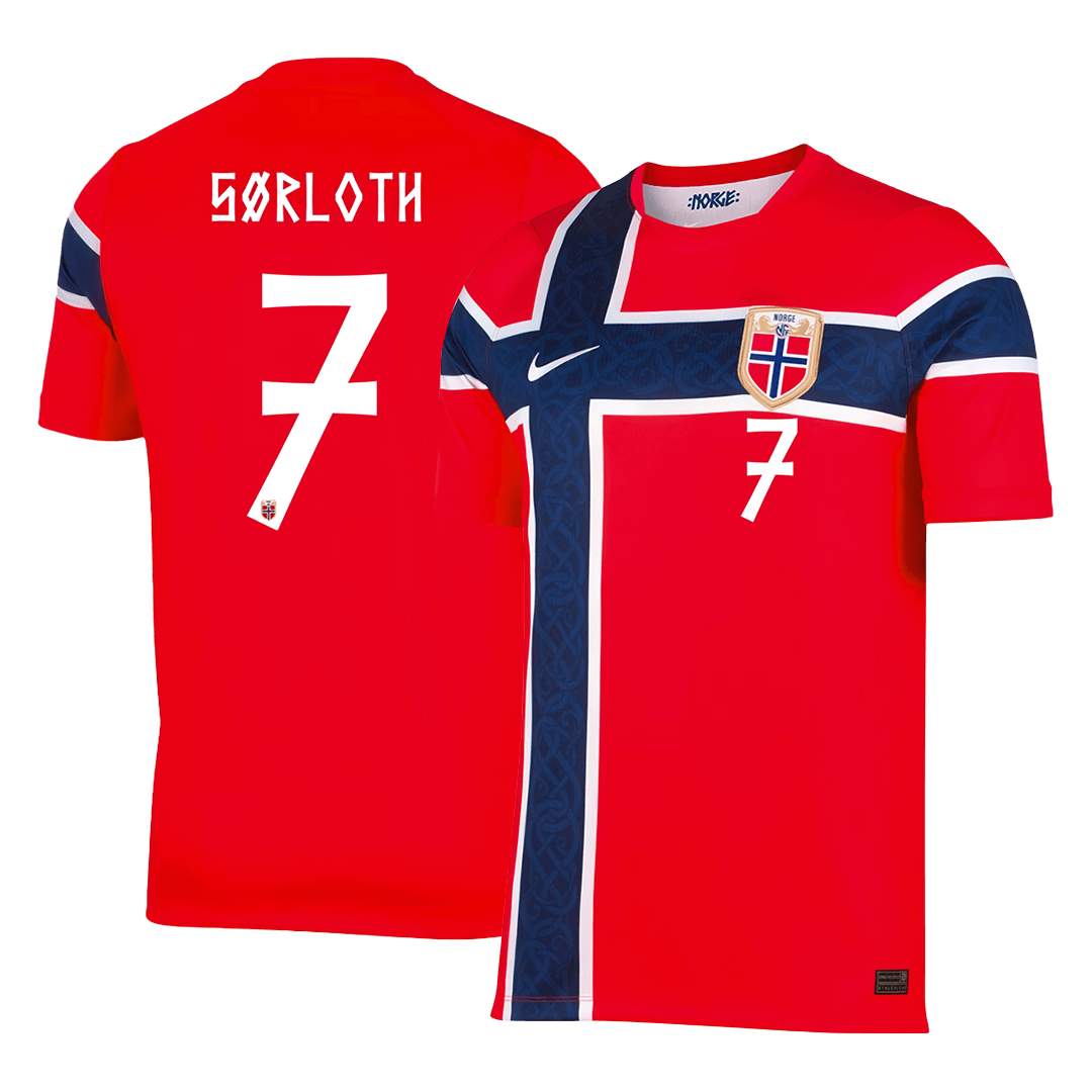 Camiseta SØRLOTH #7 Norway 2026 Primera Equipación Copa del Mundo - Versión Hincha