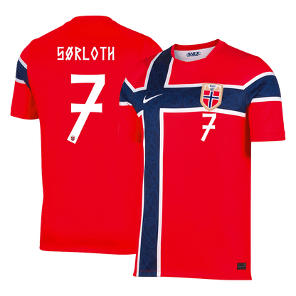 Camiseta SØRLOTH #7 Norway 2026 Primera Equipación Copa del Mundo - Versión Hincha