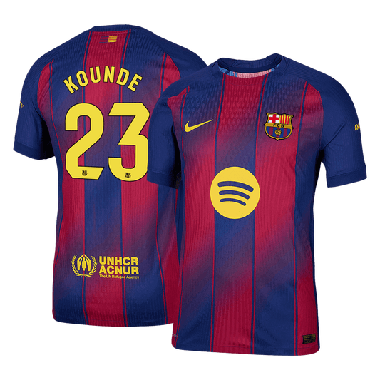 Camiseta Auténtica KOUNDE #23 Barcelona 2025/26 Primera Equipación -Versión Jugador