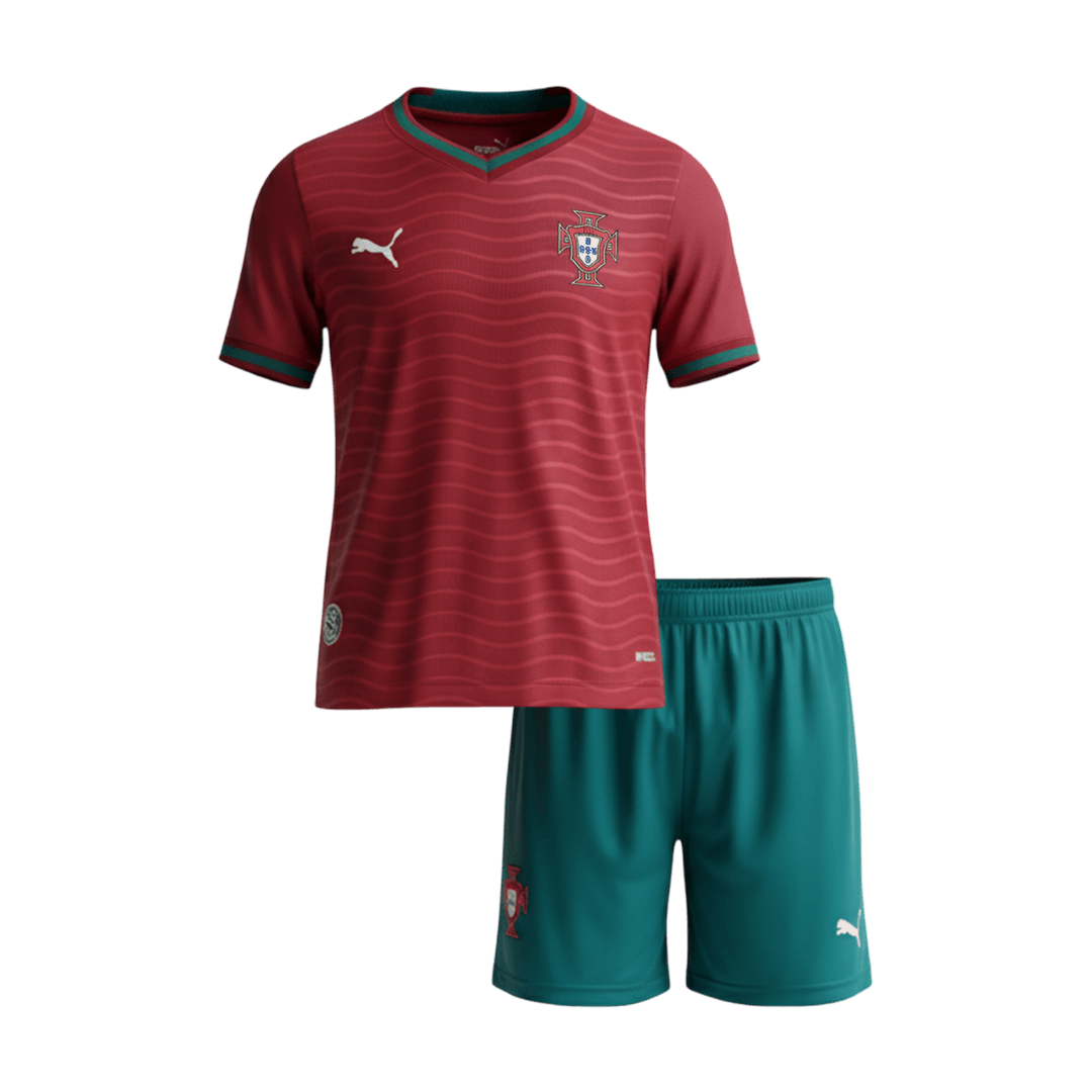 Conjunto Infantil Portugal 2026 Primera Equipación Copa del Mundo