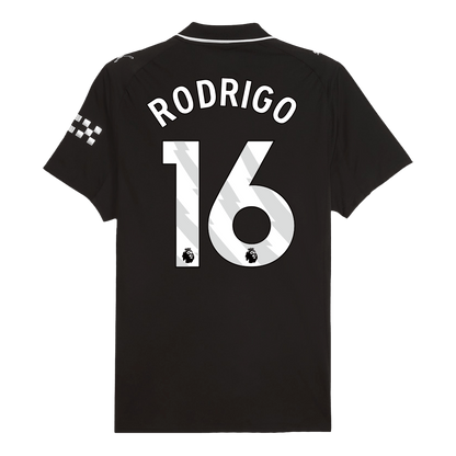 Camiseta Auténtica RODRIGO #16 Manchester City 2025/26 Segunda Equipación-Versión Jugador