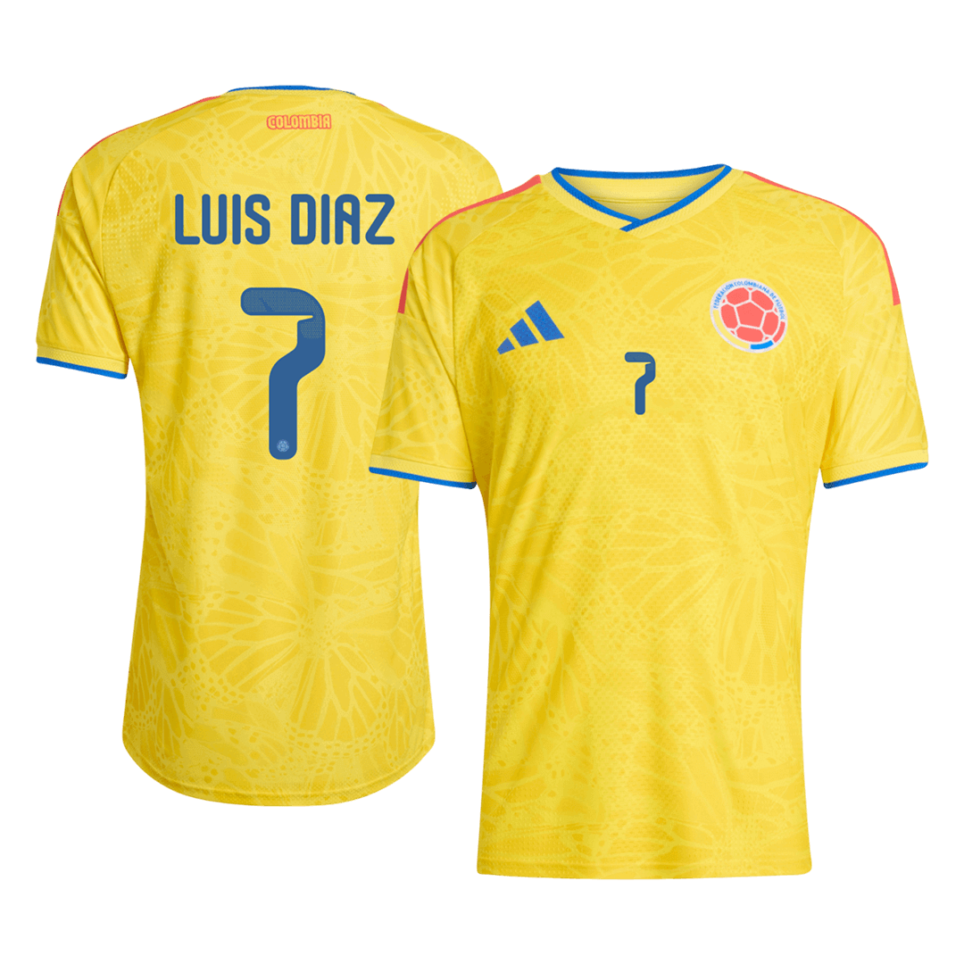 Camiseta Auténtica LUIS DíAZ #7 Colombia 2026 Primera Equipación Copa del Mundo -Versión Jugador