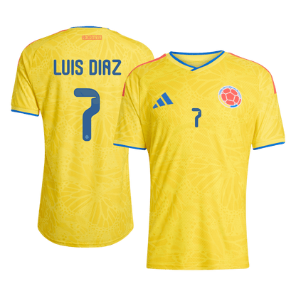 Camiseta Auténtica LUIS DíAZ #7 Colombia 2026 Primera Equipación Copa del Mundo -Versión Jugador