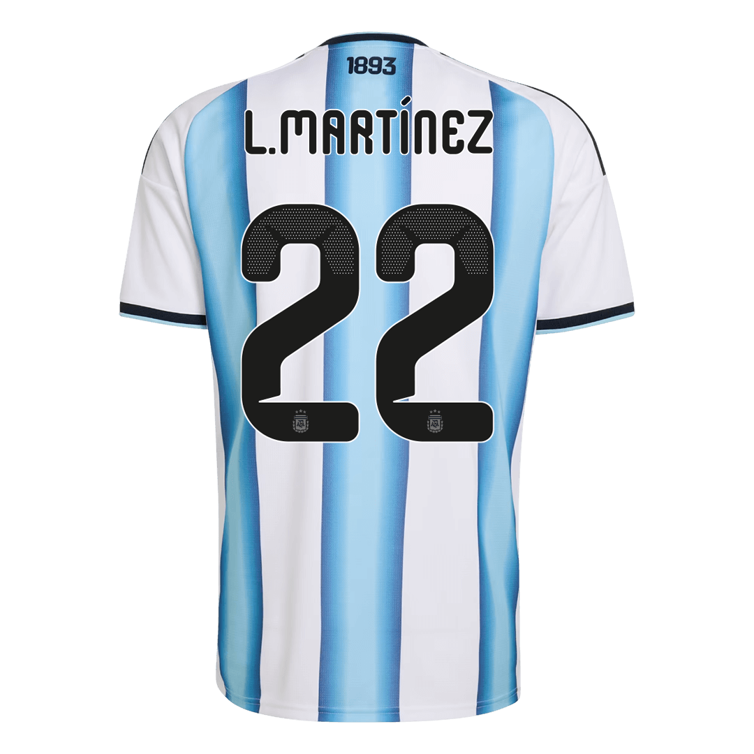 Camiseta L.MARTÍNEZ #22 Argentina 2026 Primera Equipación Copa del Mundo - Versión Hincha