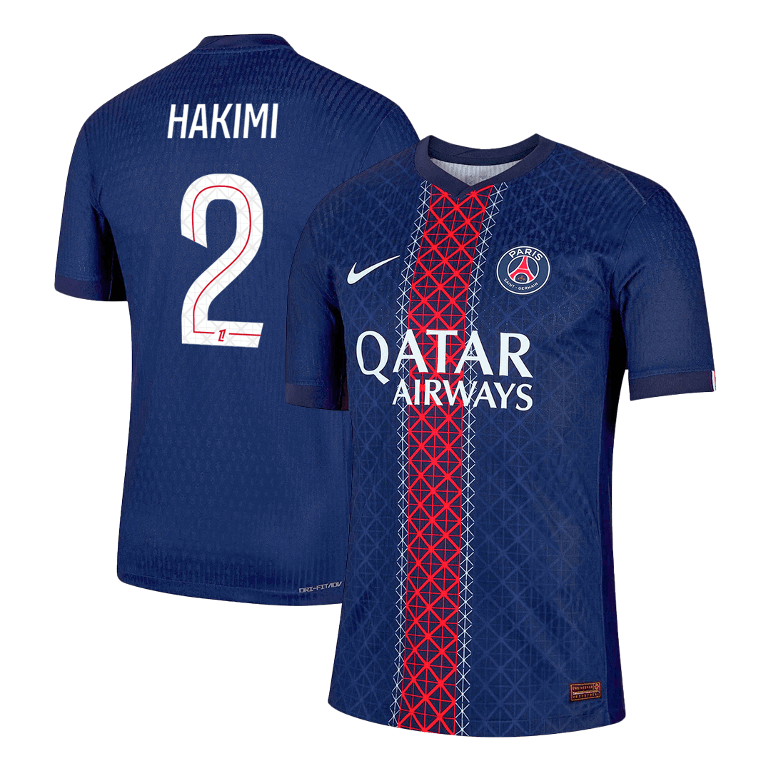 Camiseta Auténtica HAKIMI #2 PSG 2025/26 Primera Equipación -Versión Jugador