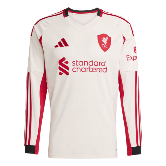 Camiseta Manga Larga Liverpool 2025/26 Segunda Equipación-Versión Hincha