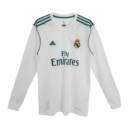 Retro 2017/18 Real Madrid Primera Equipación Manga Larga