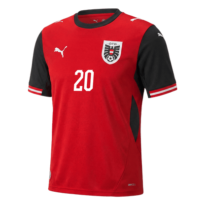 Camiseta LAIMER #20 Austria 2026 Primera Equipación Copa del Mundo - Versión Hincha