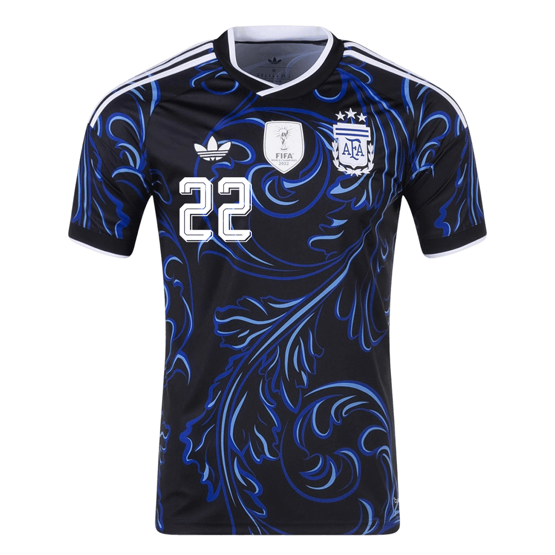 Camiseta L. MARTÍNEZ #22 Argentina 2026 Segunda Equipación Copa del Mundo - Versión Hincha