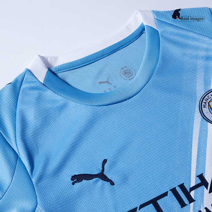 Conjunto Infantil Completo Manchester City 2025/26 Primera Equipación Kids-Camisetas Pasion Shop