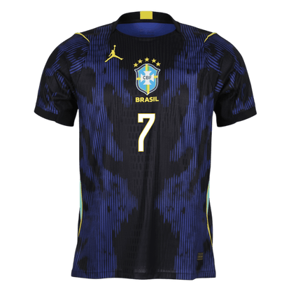 Camiseta Auténtica VINI JR. #7 Brazil 2026 Segunda Equipación Copa del Mundo -Versión Jugador
