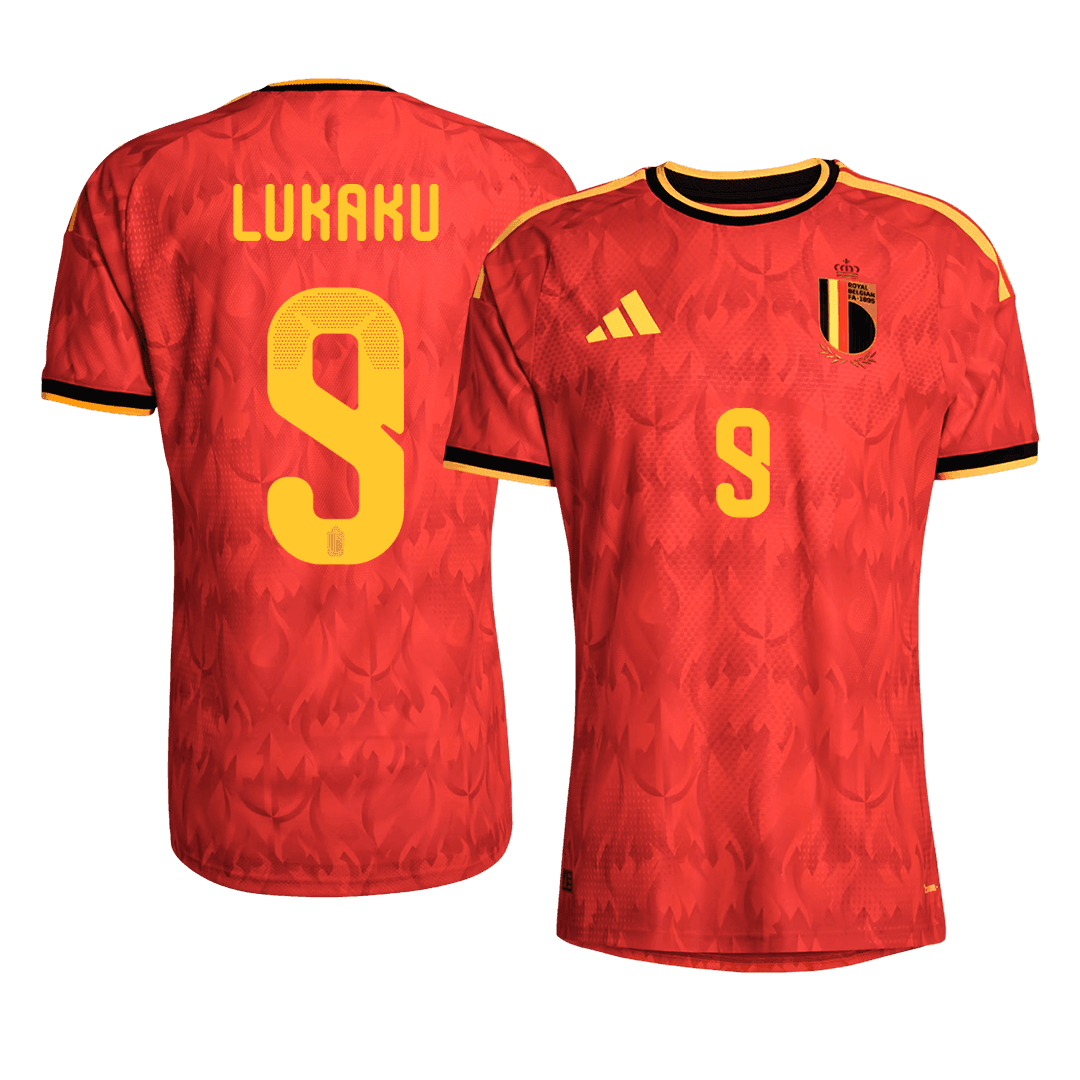 Camiseta Auténtica LUKAKU #9 Belgium 2026 Primera Equipación Copa del Mundo -Versión Jugador