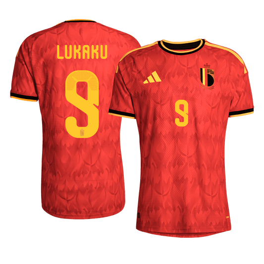 Camiseta Auténtica LUKAKU #9 Belgium 2026 Primera Equipación Copa del Mundo -Versión Jugador