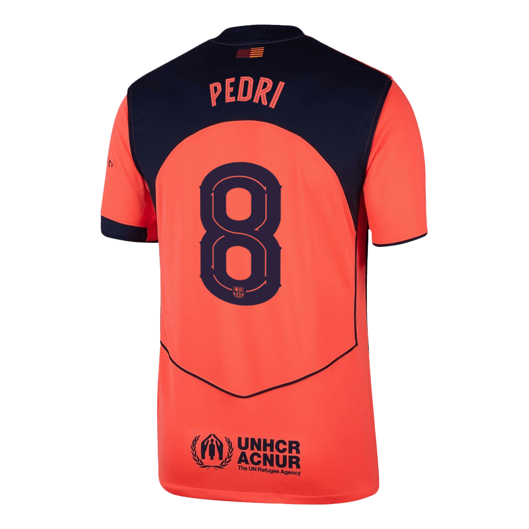 UCL Camiseta PEDRI #8 Barcelona 2025/26 Tercera Equipación - Versión Hincha