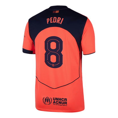 UCL Camiseta PEDRI #8 Barcelona 2025/26 Tercera Equipación - Versión Hincha
