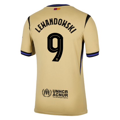 UCL Camiseta LEWANDOWSKI #9 Barcelona 2025/26 Segunda Equipación-Versión Hincha