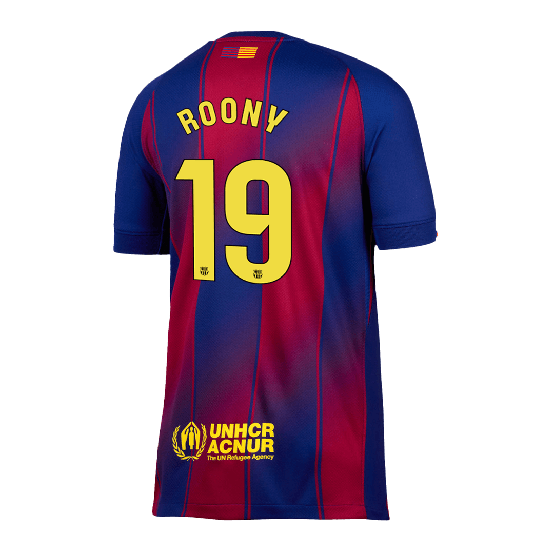 Calidad Premium Camiseta ROONY #19 Barcelona 2025/26 Primera Equipación -Versión Hincha