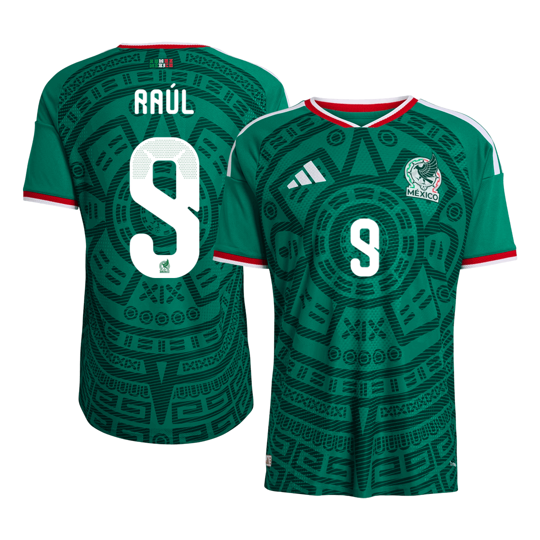 Camiseta Auténtica Raúl #9 Mexico 2026 Primera Equipación Copa del Mundo -Versión Jugador