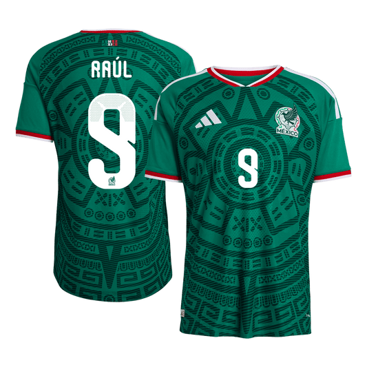 Camiseta Auténtica Raúl #9 Mexico 2026 Primera Equipación Copa del Mundo -Versión Jugador