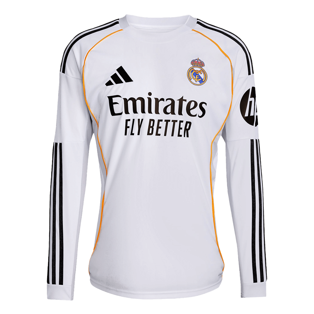 Camiseta Manga Larga Real Madrid 2025/26 Primera Equipación-Versión Hincha