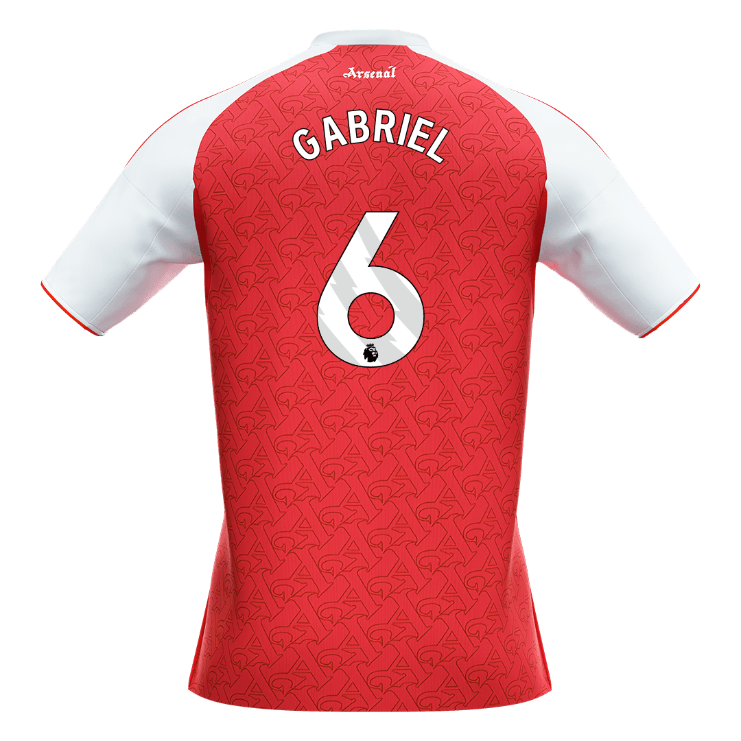 Calidad Premium Camiseta GABRIEL #6 Arsenal 2025/26 Primera Equipación -Versión Hincha