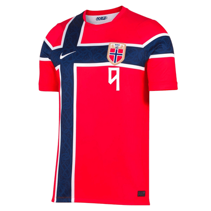 Camiseta Auténtica BRAUT HAALAND #9 Norway 2026 Primera Equipación Copa del Mundo -Versión Jugador