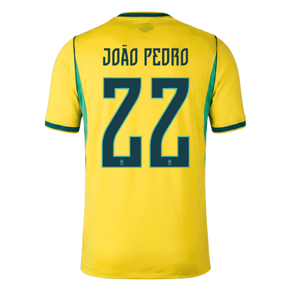 Camiseta JOÃO PEDRO #22 Brazil 2026 Primera Equipación Copa del Mundo - Versión Hincha
