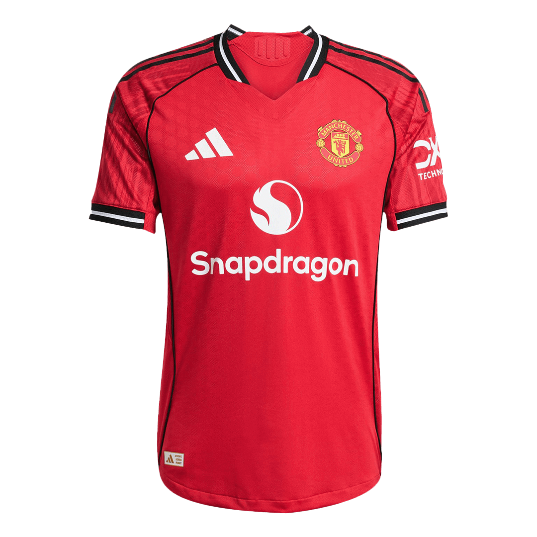 Camiseta Auténtica ŠEŠKO #30 Manchester United 2025/26 Primera Equipación-Versión Jugador-Camisetas Pasion Shop