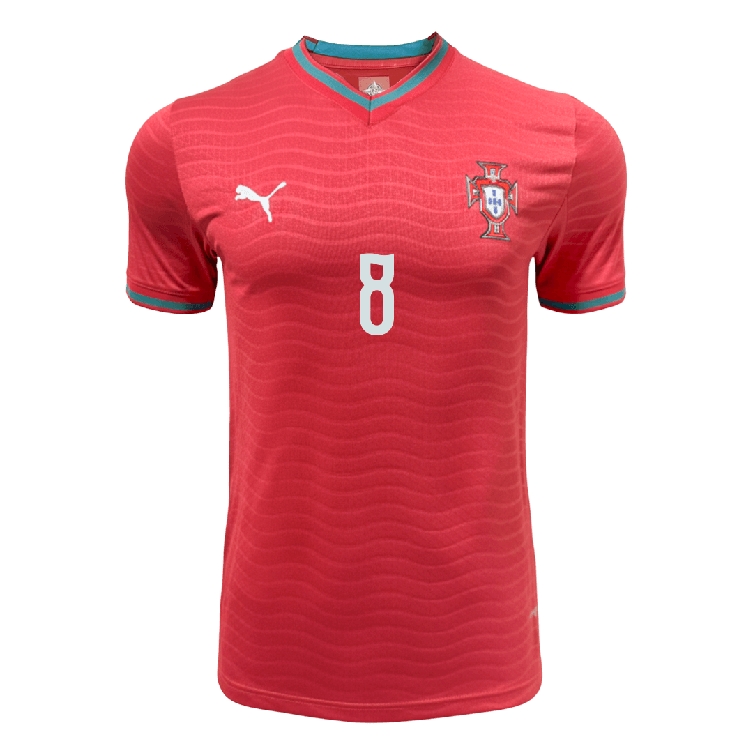 Camiseta Auténtica B.FERNANDES #8 Portugal 2026 Primera Equipación Copa del Mundo -Versión Jugador