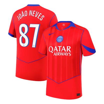 Camiseta JOÃO NEVES #87 PSG 2025/26 Tercera Equipación - Versión Hincha
