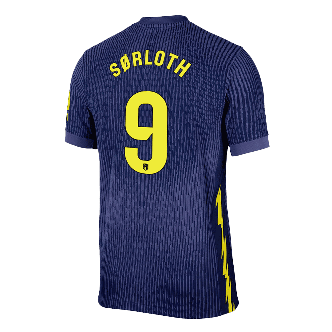 Camiseta Auténtica SØRLOTH #9 Atletico Madrid 2025/26 Segunda Equipación -Versión Jugador