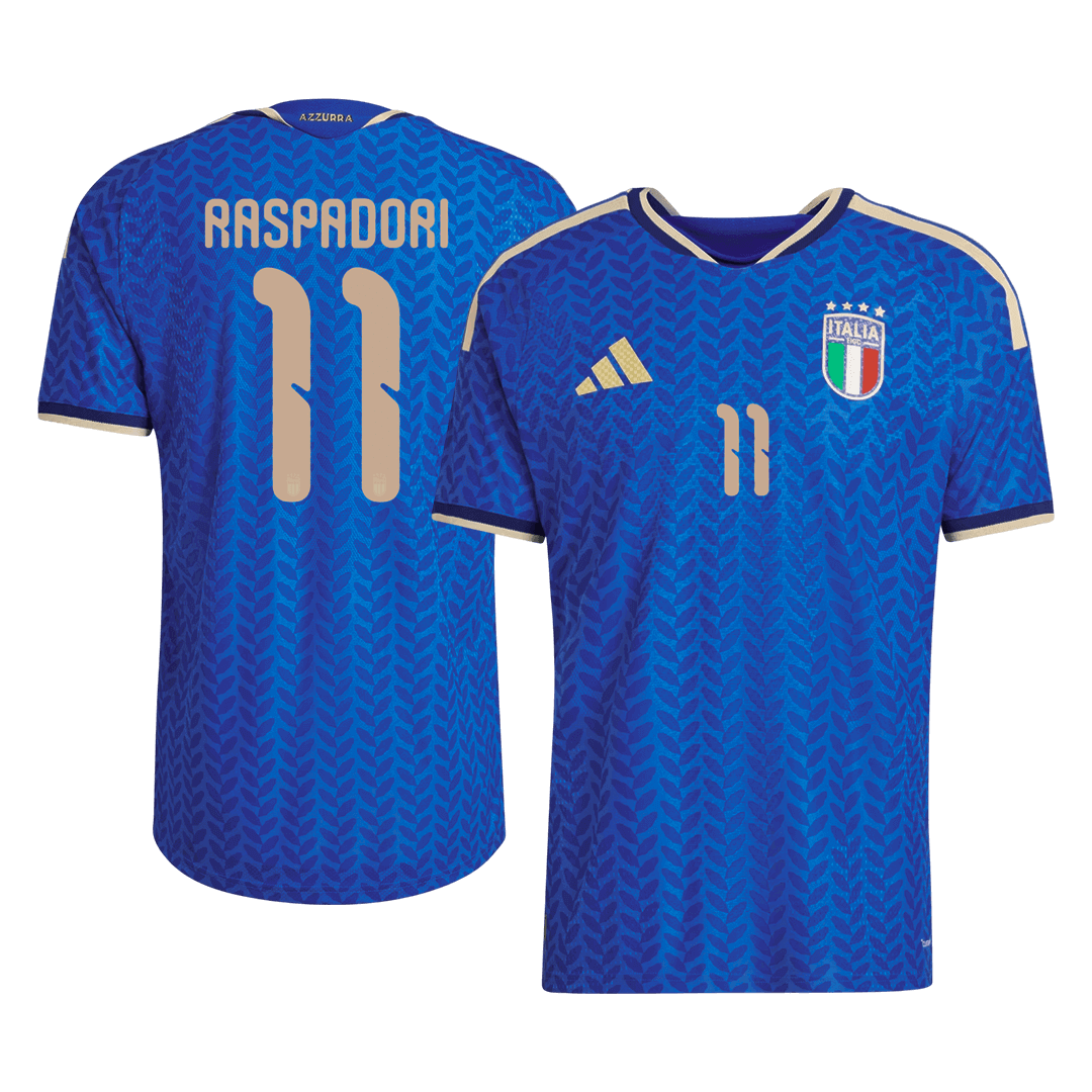Camiseta Auténtica RASPADORI #11 Italy 2026 Primera Equipación Copa del Mundo -Versión Jugador
