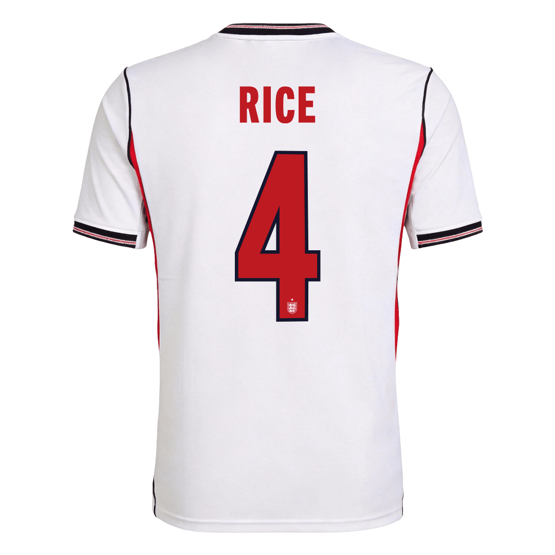 Camiseta RICE #4 England 2026 Primera Equipación Copa del Mundo - Versión Hincha