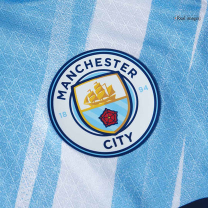 Camiseta Auténtica HAALAND #9 Manchester City 2025/26 Primera Equipación-Versión Jugador