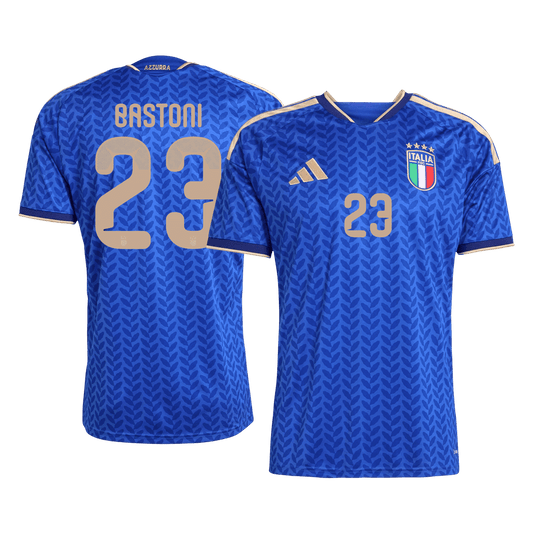 Camiseta BASTONI #23 Italy 2026 Primera Equipación Copa del Mundo - Versión Hincha