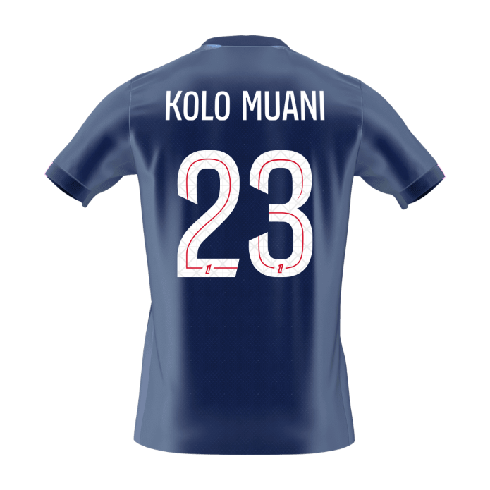 Calidad Premium Camiseta KOLO MUANI #23 PSG 2025/26 Primera Equipación -Versión Hincha