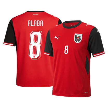 Camiseta ALABA #8 Austria 2026 Primera Equipación Copa del Mundo - Versión Hincha
