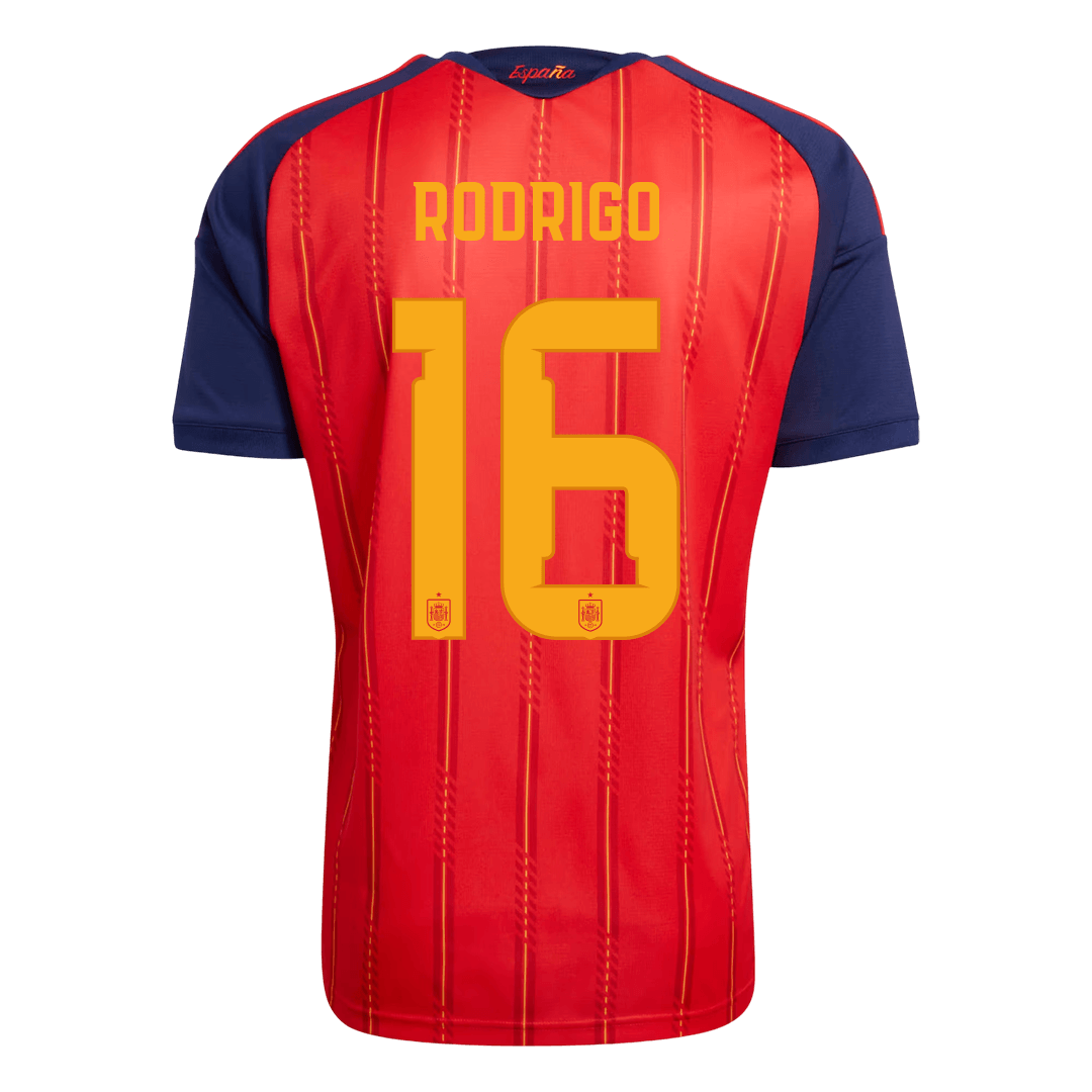 Calidad Premium Camiseta RODRIGO #16 Spain 2026 Primera Equipación Copa del Mundo -Versión Hincha