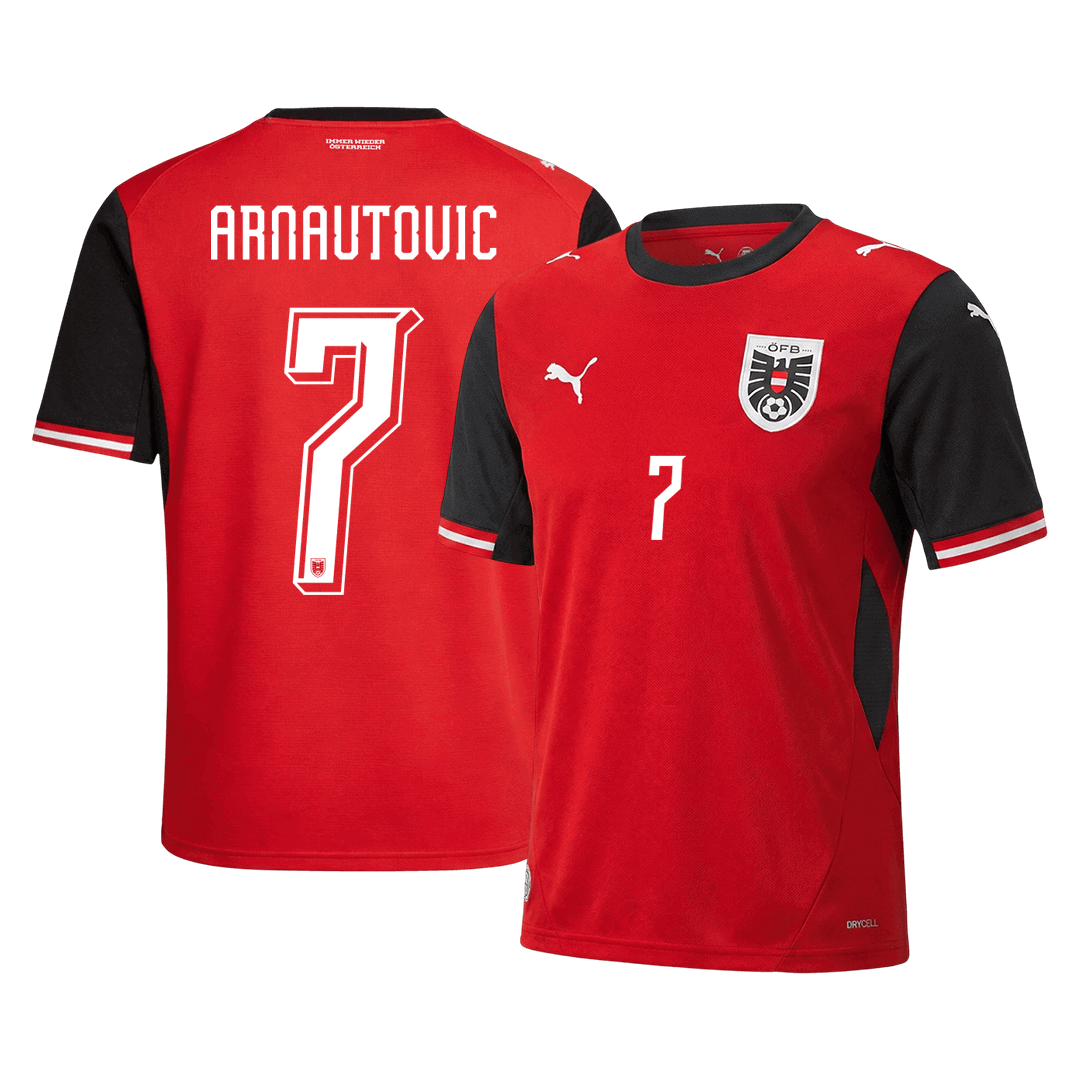 Camiseta ARNAUTOVIC #7 Austria 2026 Primera Equipación Copa del Mundo - Versión Hincha