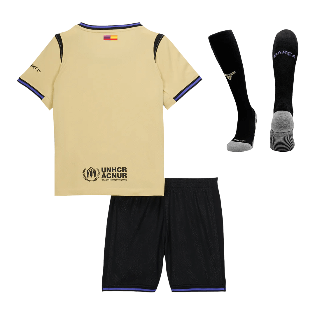 Conjunto Infantil Completo Barcelona 2025/26 Segunda Equipación Kids-Camisetas Pasion Shop