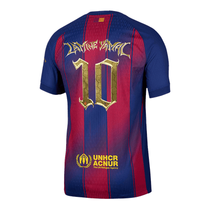 Camiseta Auténtica LAMINE YAMAL #10 Barcelona 2025/26 Primera Equipación -Versión Jugador
