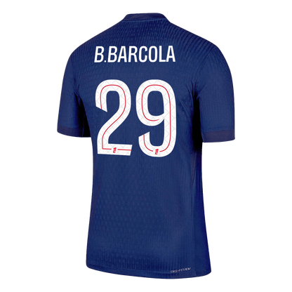 Camiseta Auténtica B.BARCOLA #29 PSG 2025/26 Primera Equipación-Versión Jugador