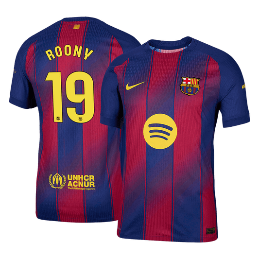 Camiseta Auténtica ROONY #19 Barcelona 2025/26 Primera Equipación -Versión Jugador