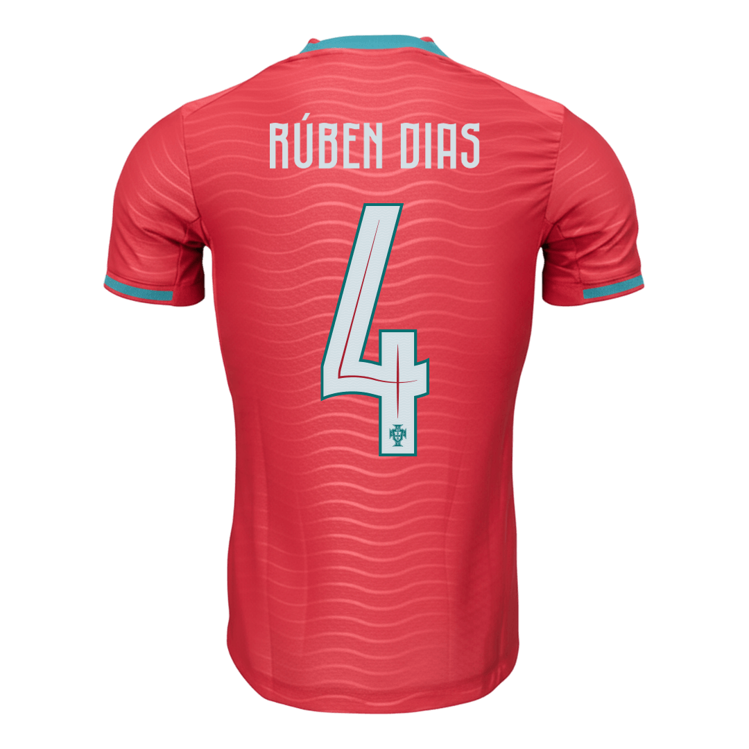 Camiseta Auténtica RÚBEN DIAS #4 Portugal 2026 Primera Equipación Copa del Mundo -Versión Jugador