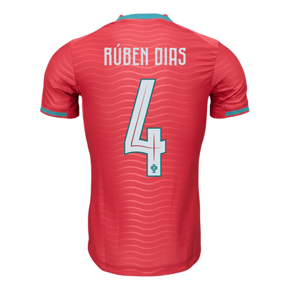 Camiseta Auténtica RÚBEN DIAS #4 Portugal 2026 Primera Equipación Copa del Mundo -Versión Jugador
