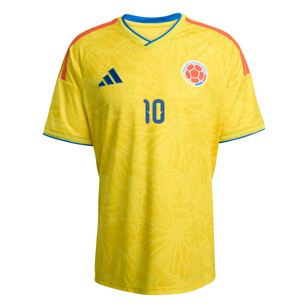 Camiseta JAMES #10 Colombia 2026 Primera Equipación Copa del Mundo - Versión Hincha